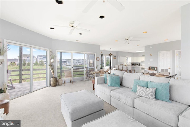 view of carpeted living room