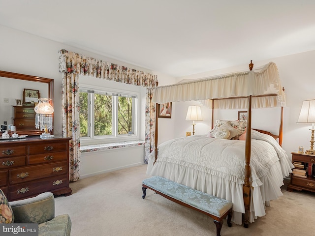 view of carpeted bedroom