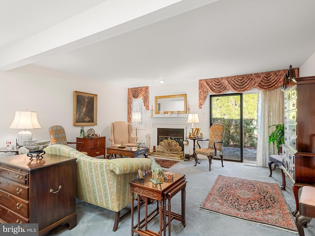 view of carpeted living room