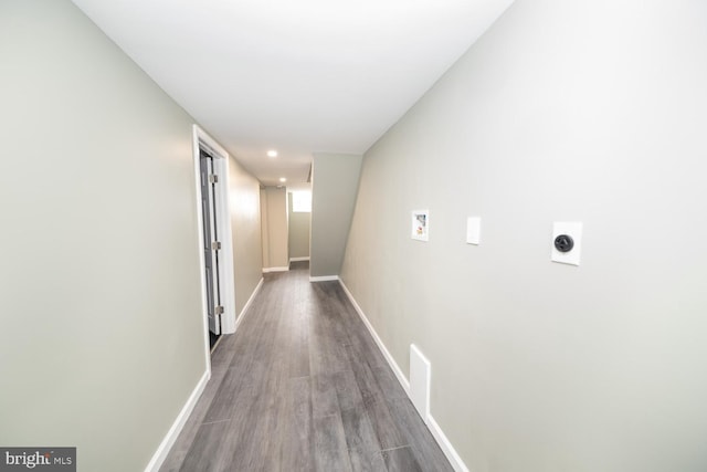 hallway featuring hardwood / wood-style floors