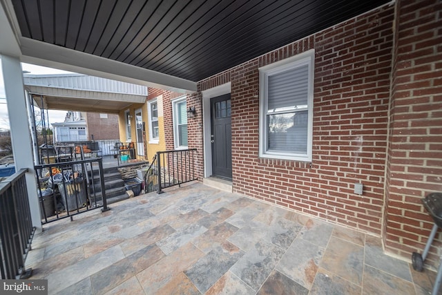 view of patio with a porch