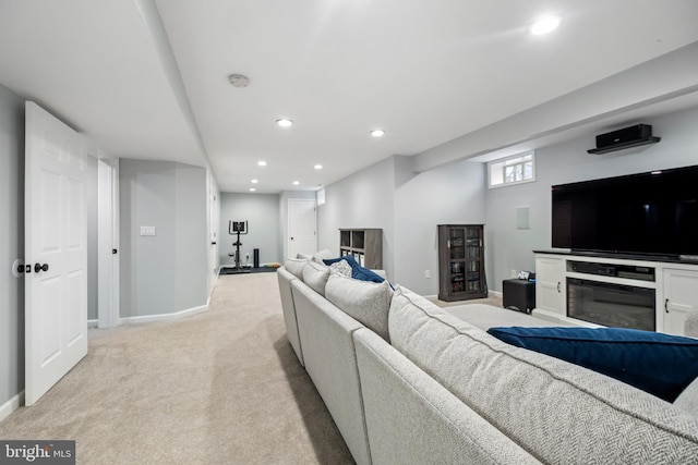 view of carpeted living room