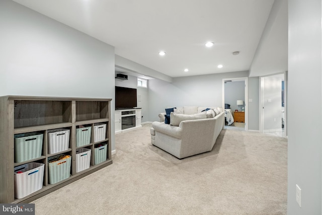 view of carpeted living room