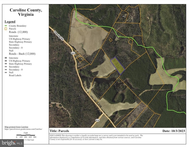 Passing, Bowling Green VA, 22427 land for sale