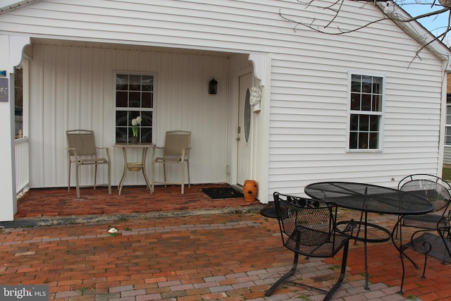 view of patio featuring outdoor dining space