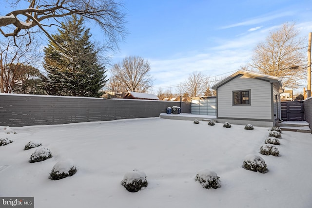 view of snowy yard