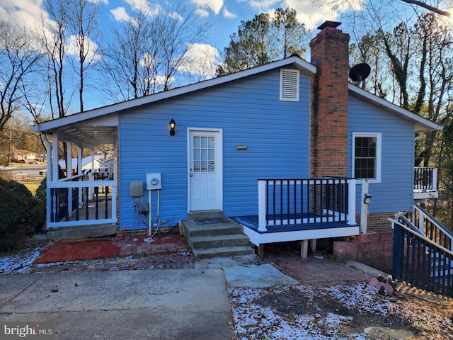 view of rear view of property