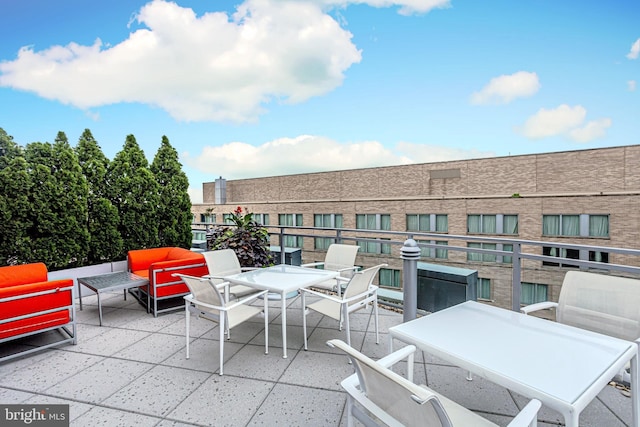 view of patio / terrace with an outdoor living space