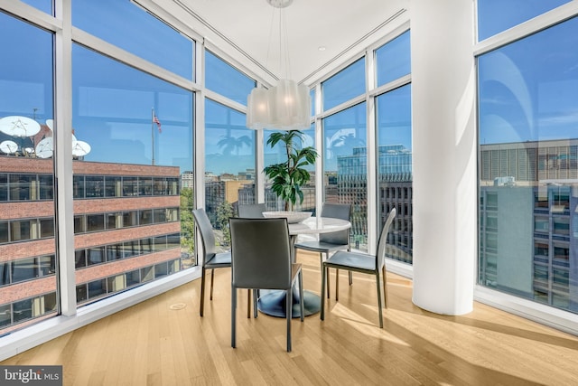 view of sunroom