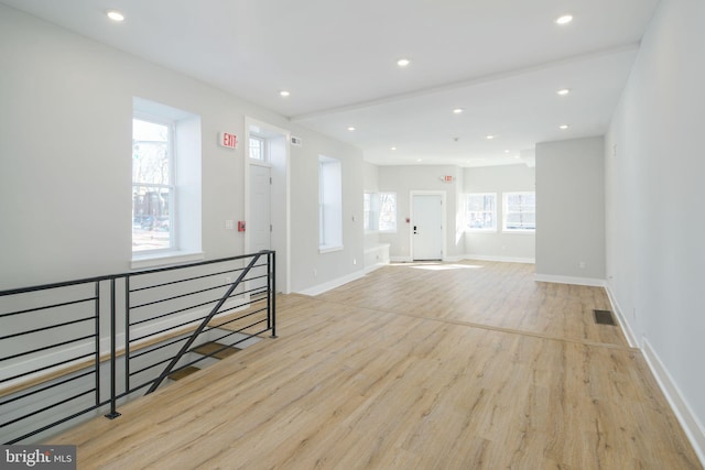 interior space featuring light wood-type flooring