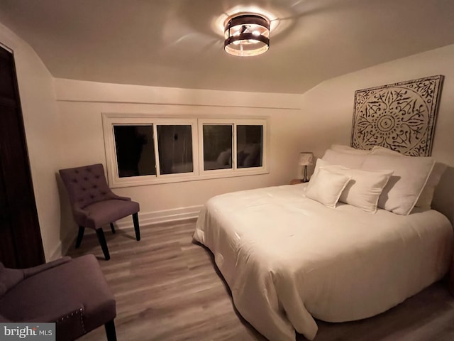 bedroom featuring wood-type flooring