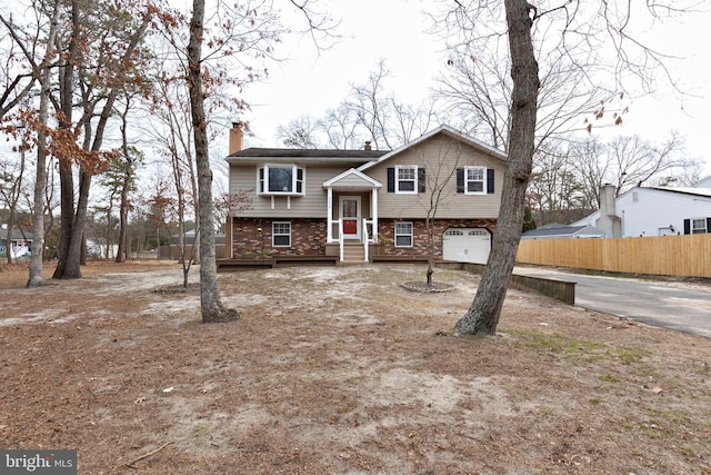 split foyer home with a garage