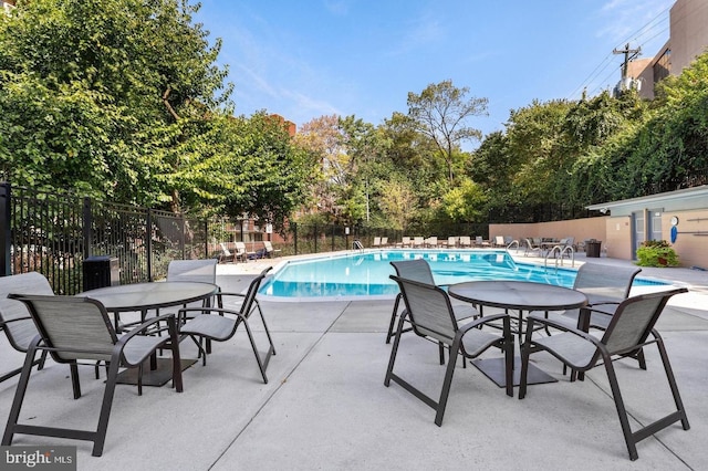 view of pool with a patio