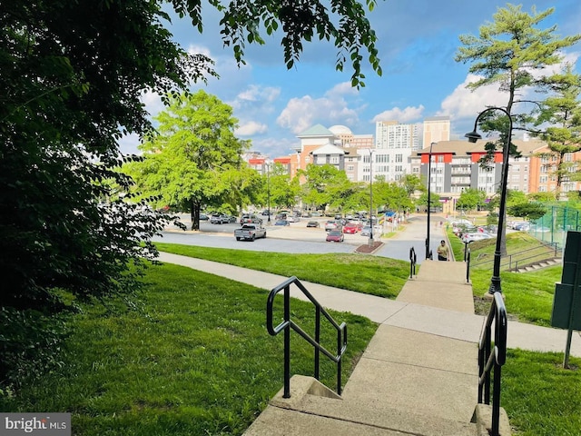 view of community with a yard