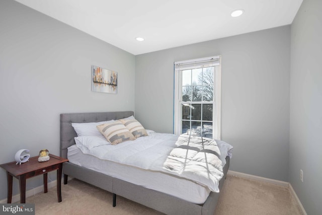 bedroom with carpet floors