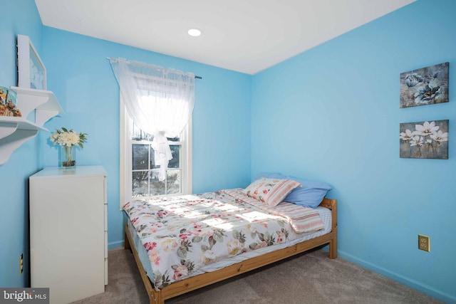 view of carpeted bedroom