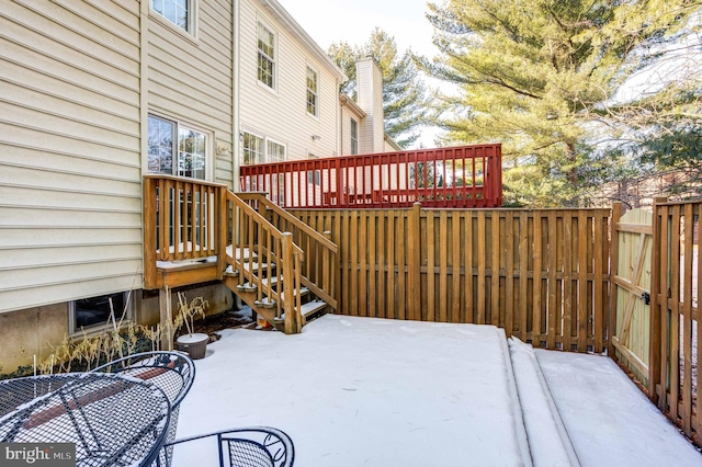 deck featuring a patio