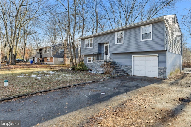 split foyer home with a garage