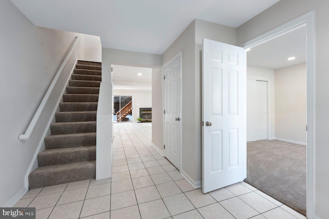 interior space featuring carpet floors