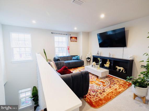 view of carpeted living room