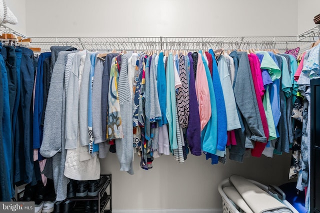 view of walk in closet