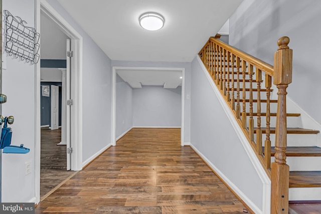 interior space featuring wood-type flooring