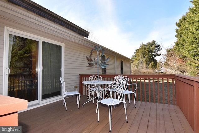 view of wooden deck