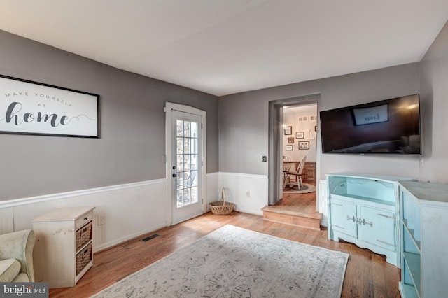 interior space featuring light hardwood / wood-style floors