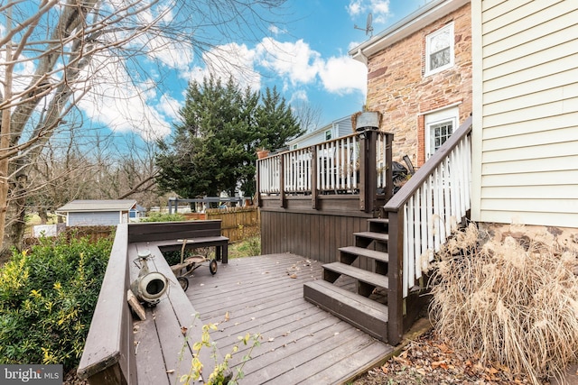 view of wooden deck