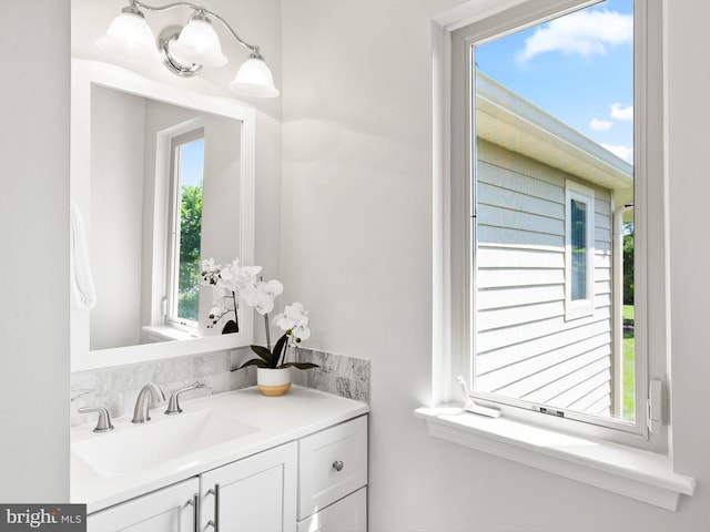 bathroom featuring vanity