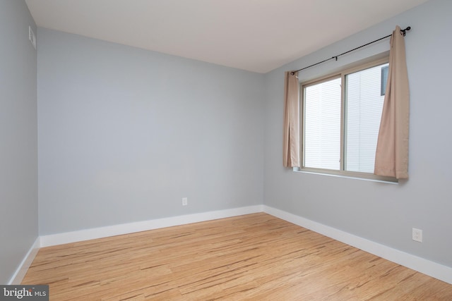 empty room featuring light hardwood / wood-style floors