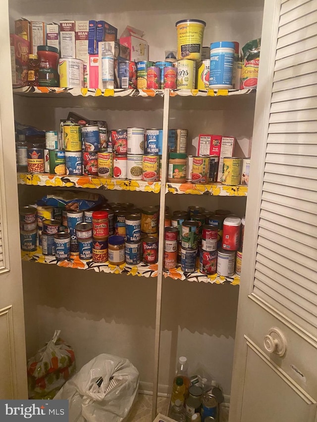 view of pantry