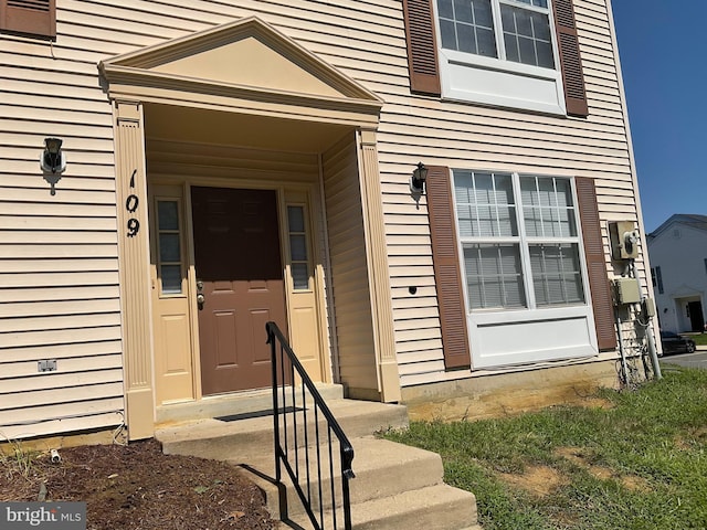 view of doorway to property