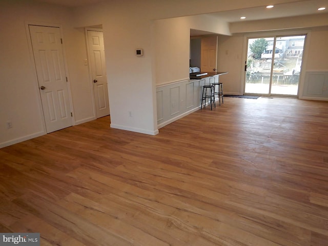 interior space with light wood-type flooring