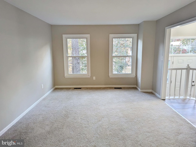 view of carpeted spare room