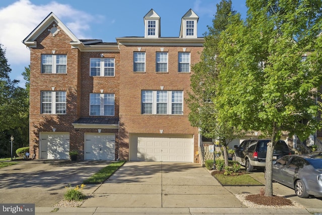 view of property featuring a garage