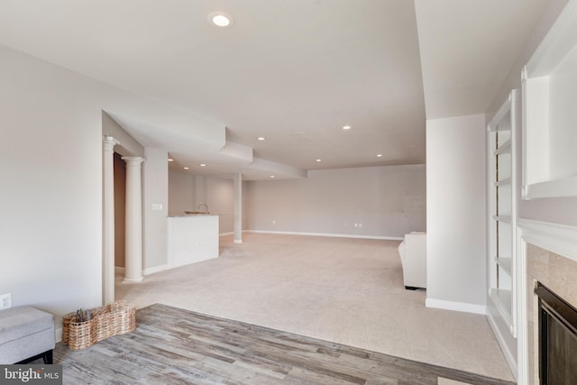 view of carpeted living room