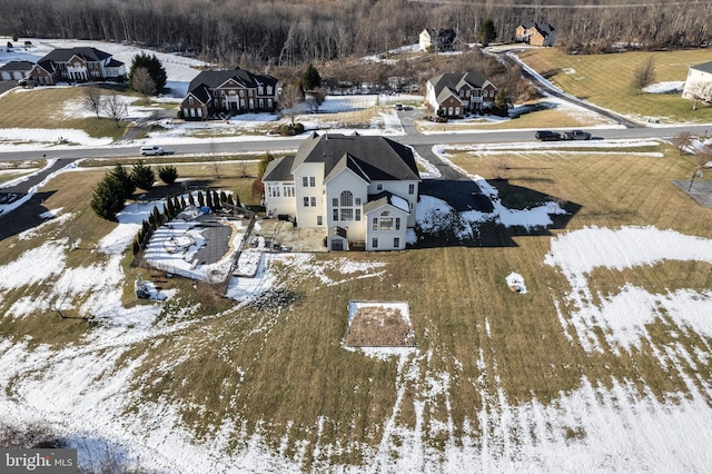 view of snowy aerial view