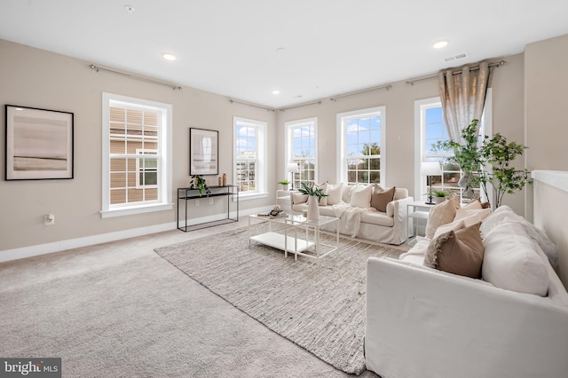 view of carpeted living room