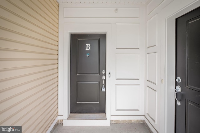 view of doorway to property