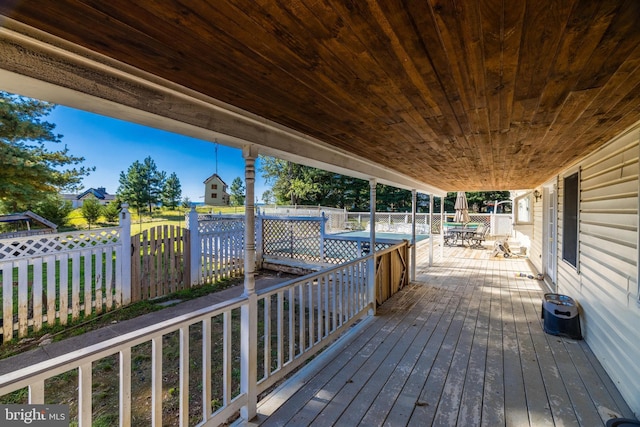 view of wooden deck