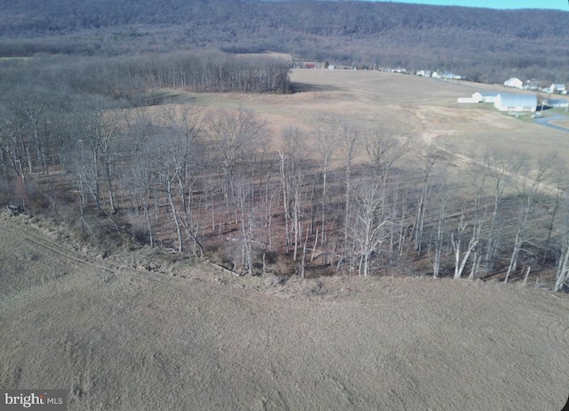 view of mountain feature with a rural view