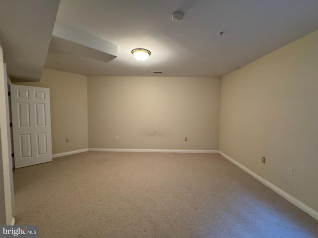 empty room with light carpet