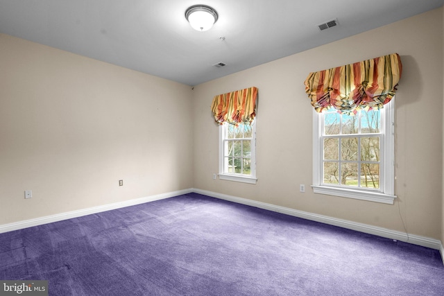 view of carpeted empty room