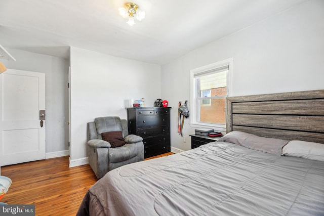 bedroom featuring hardwood / wood-style floors