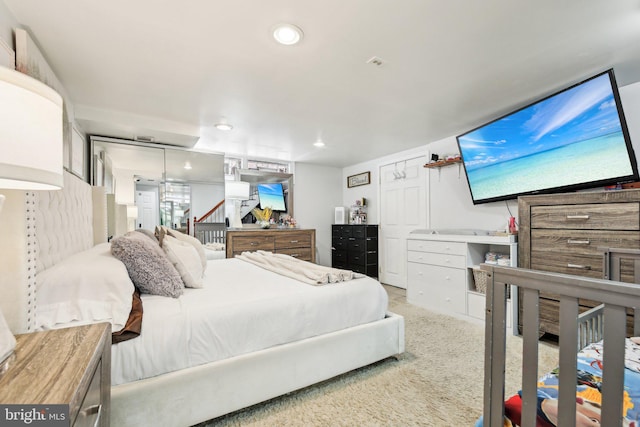 view of carpeted bedroom