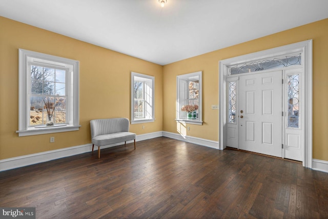 entryway featuring dark hardwood / wood-style floors