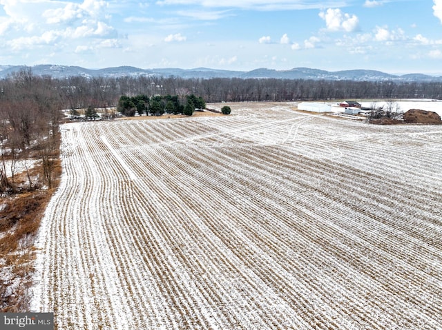 drone / aerial view with a mountain view