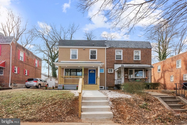 multi unit property featuring covered porch