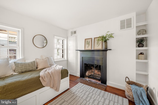 interior space featuring dark wood-type flooring